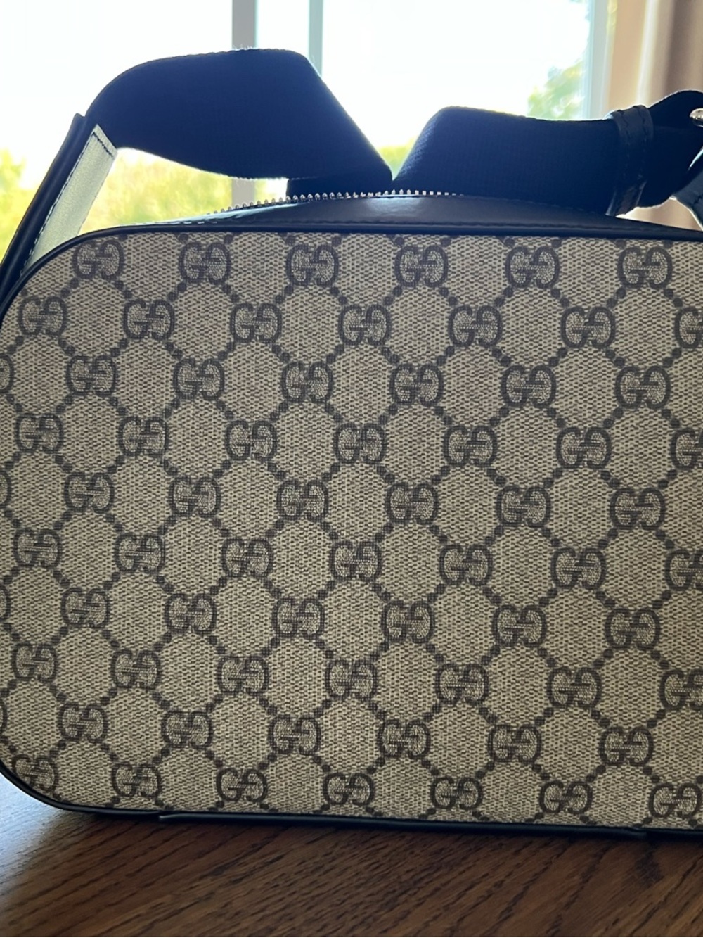 GG Monogram Canvas Belt Bag in Beige and Brown